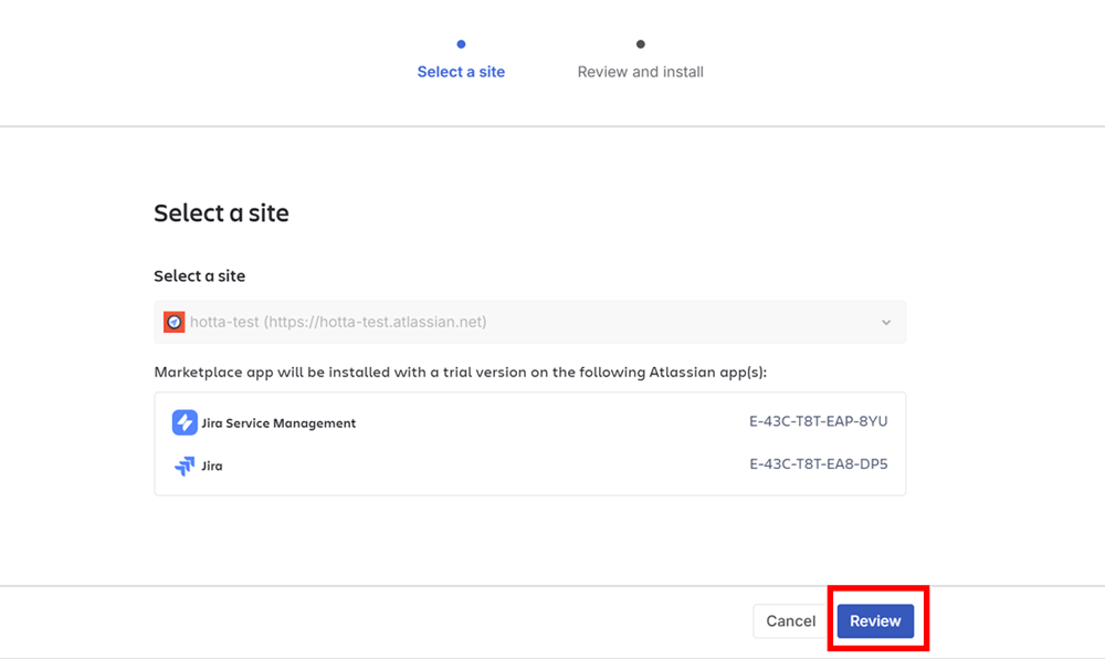 検索後、インストールアプリの「Try Free」をクリック